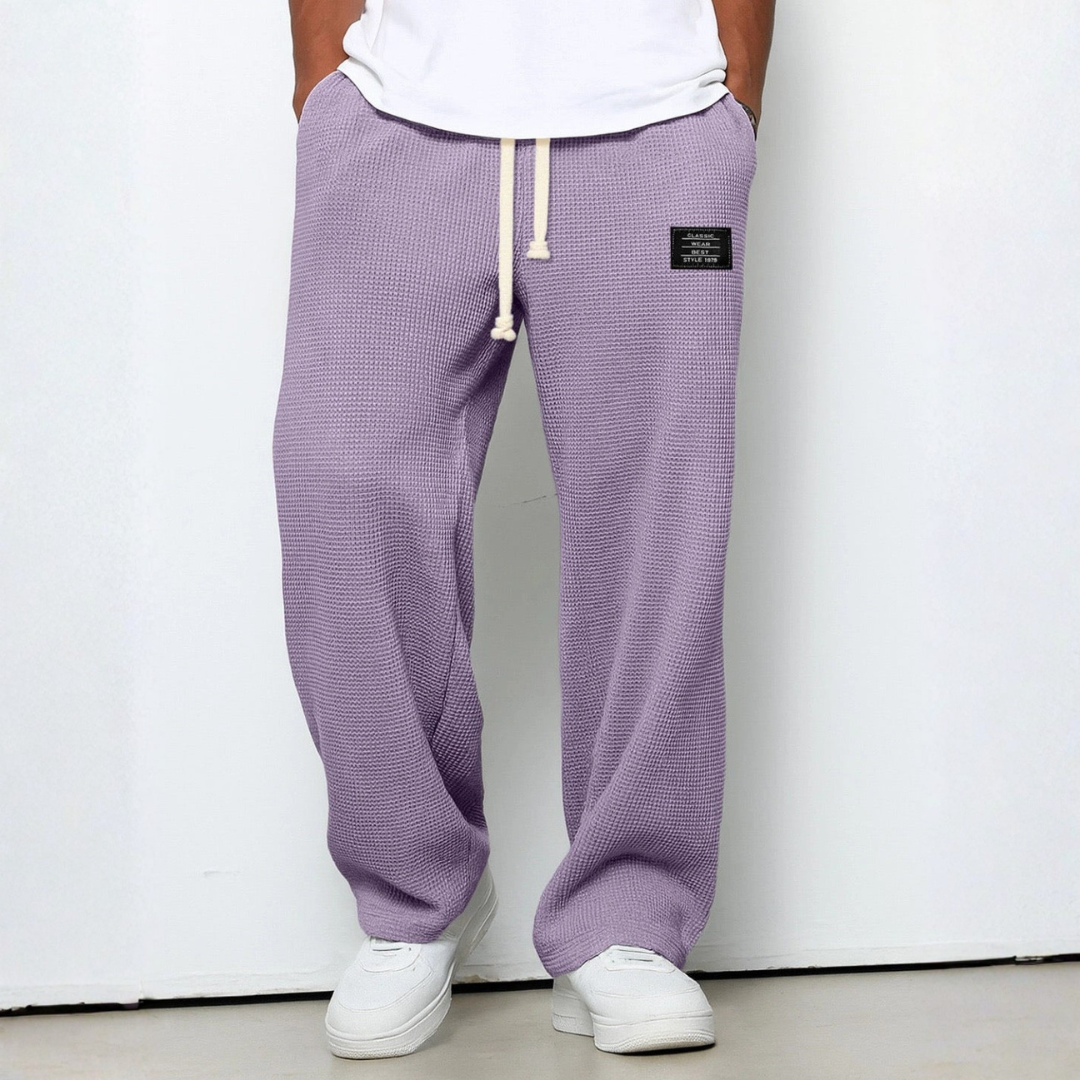 CARMELO | PANTALONI TESTURIZZATI A GAMBA LARGA