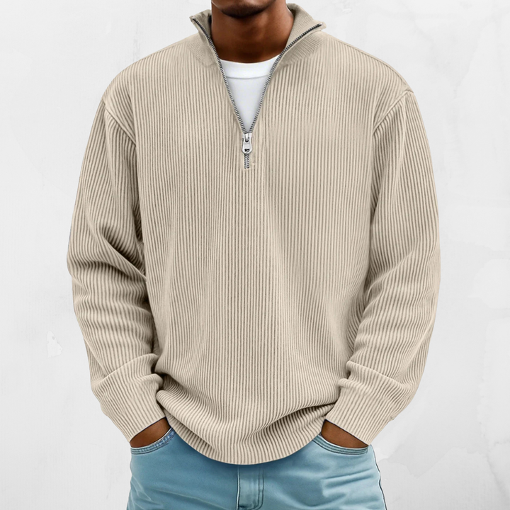 PALMIRO | RELAXED 1/4 ZIP SWEATER