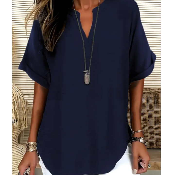 SILVIA | TOP LEGGERO CON SCOLLO A V