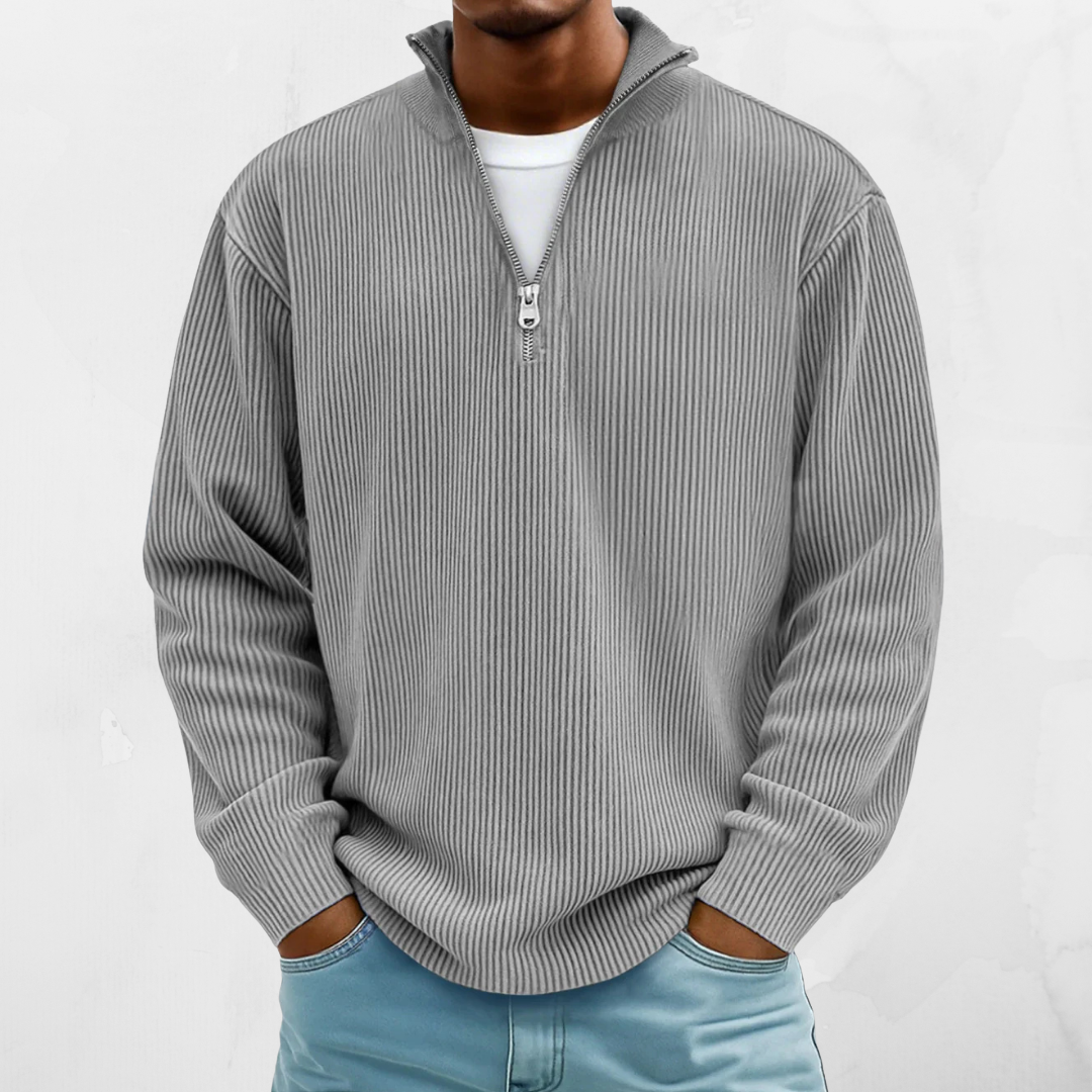 PALMIRO | RELAXED 1/4 ZIP SWEATER