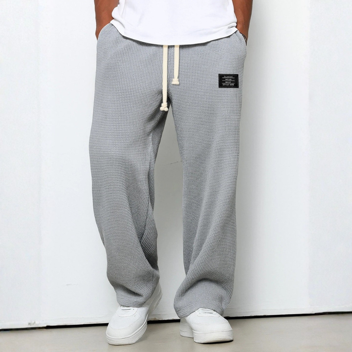 CARMELO | PANTALONI TESTURIZZATI A GAMBA LARGA
