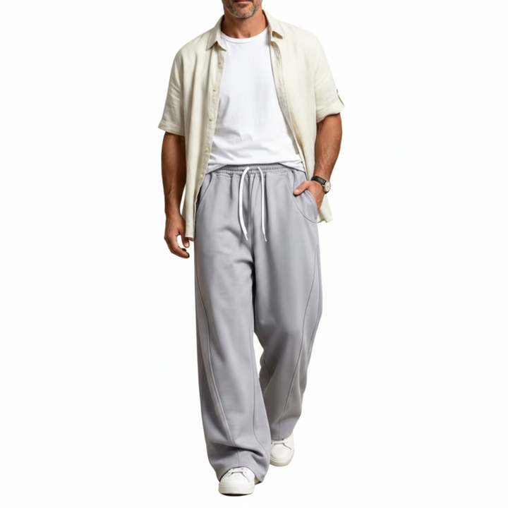 MARIO | PANTALONI DELLA TUTA CASUAL A GAMBA LARGA