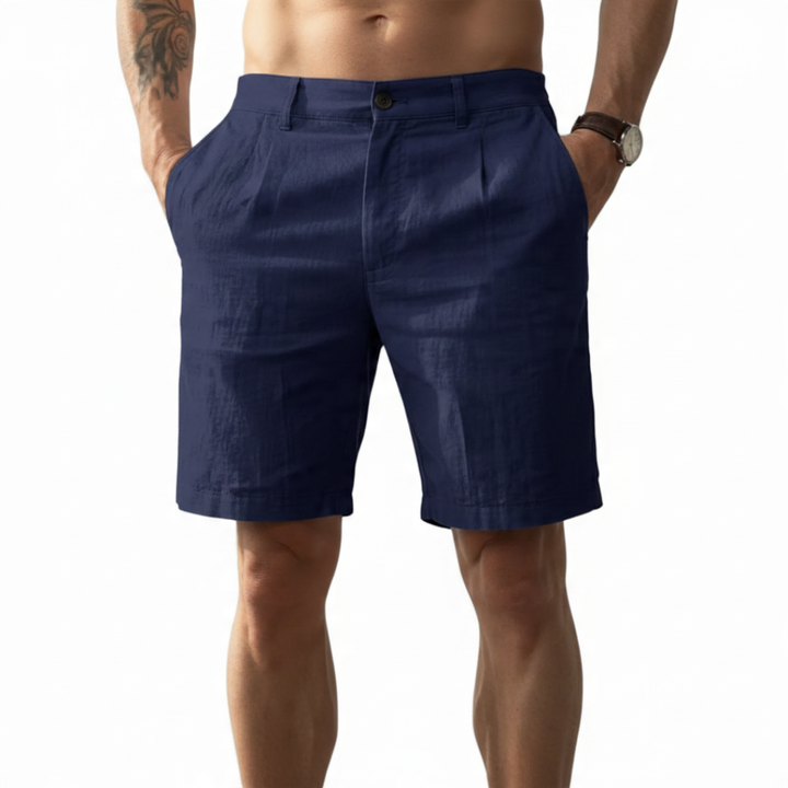 GAETANO | PANTALONCINI ESSENZIALI ESTIVI IN COTONE E LINO