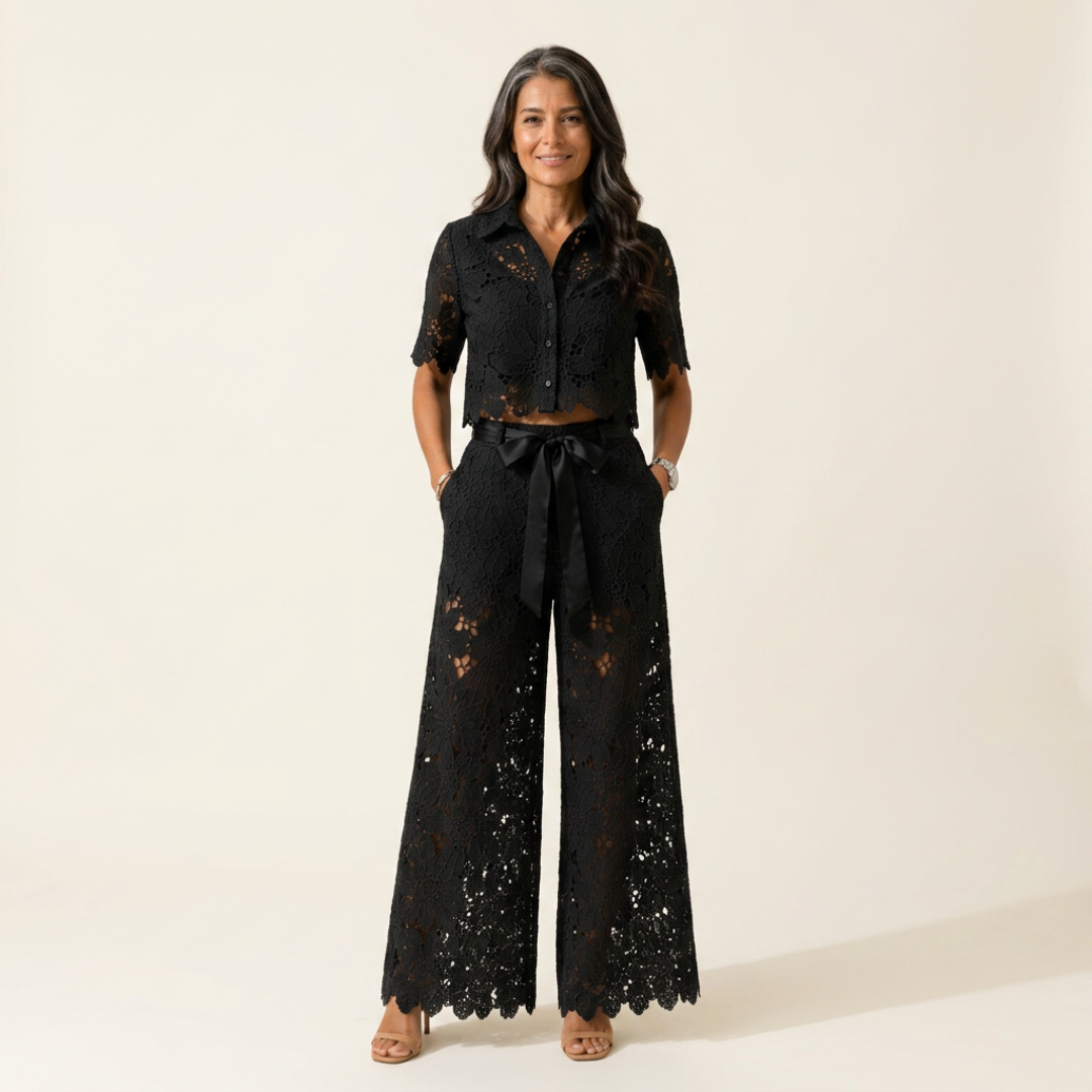 MELISA | COMPLETO DUE PEZZI ELEGANTE CON FANTASIA FLOREALE