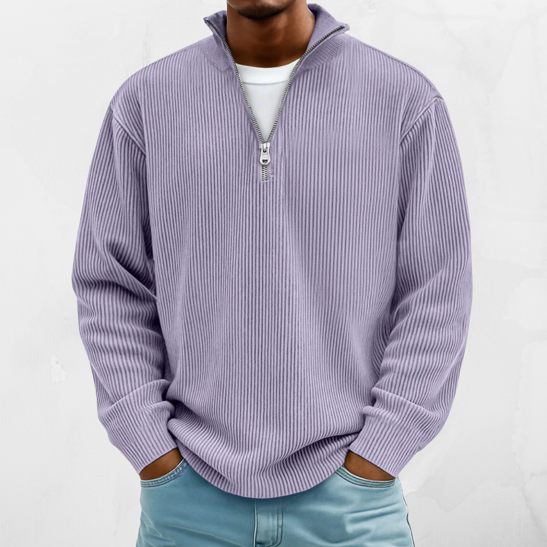 PALMIRO | RELAXED 1/4 ZIP SWEATER