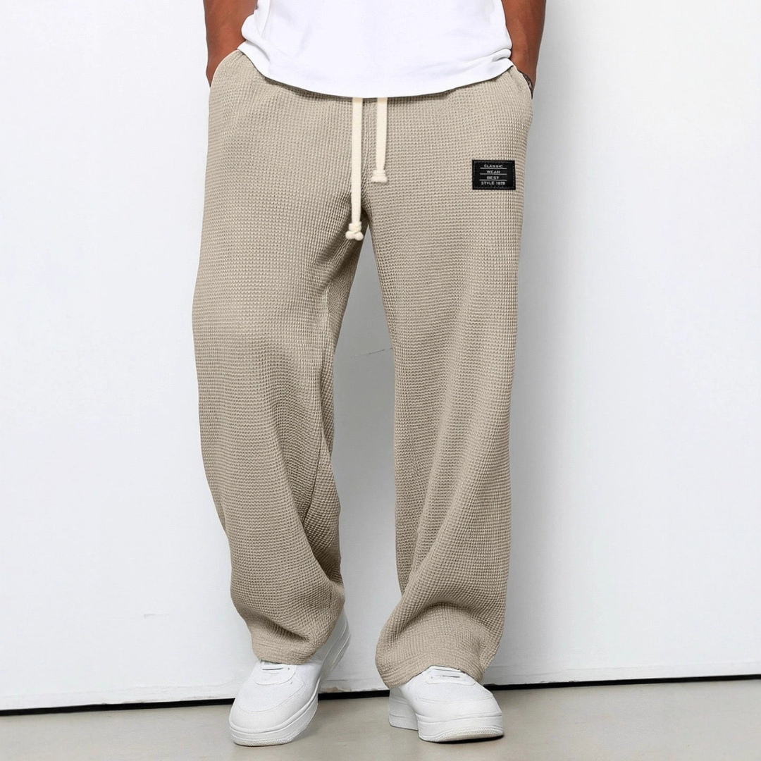 CARMELO | PANTALONI TESTURIZZATI A GAMBA LARGA