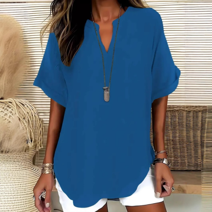 SILVIA | TOP LEGGERO CON SCOLLO A V