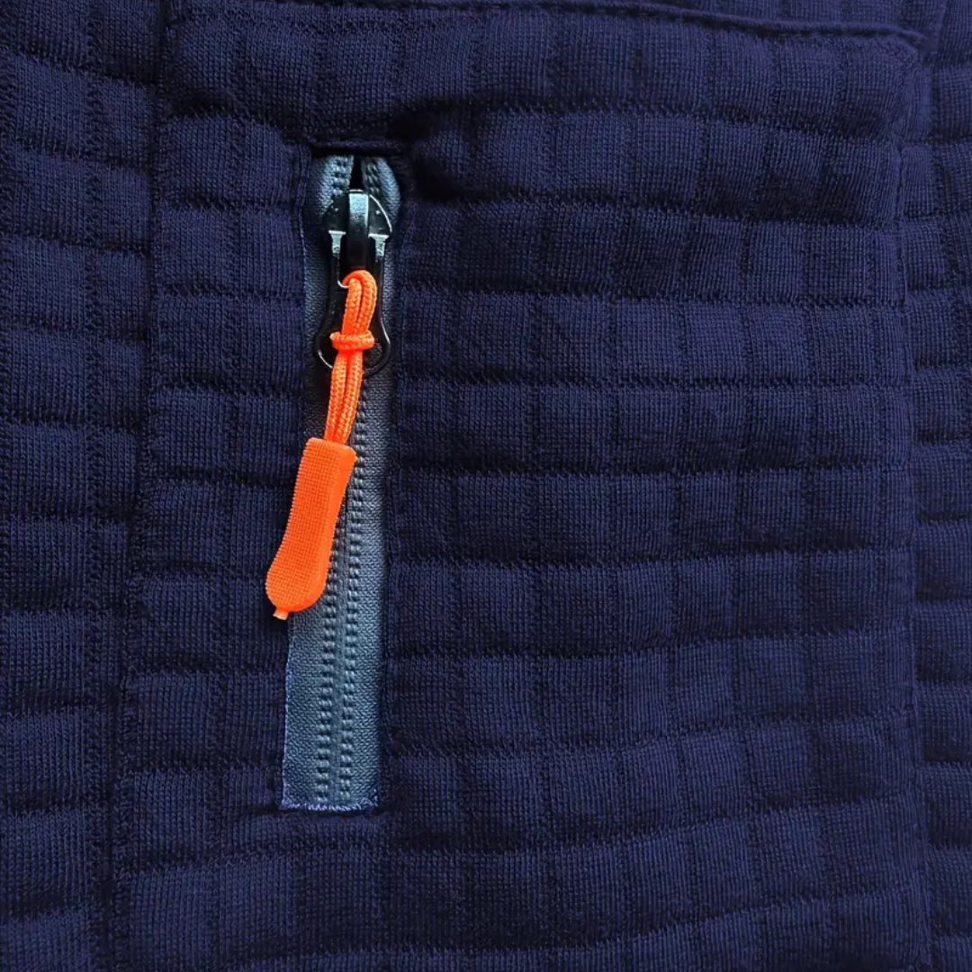 SANTO | POLO A MANICHE LUNGHE CON TASCA ZIP SUL BRACCIO