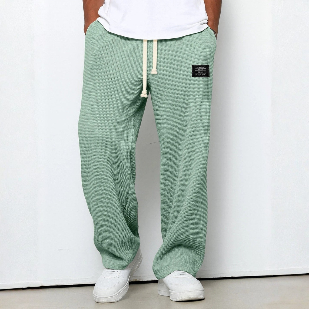 CARMELO | PANTALONI TESTURIZZATI A GAMBA LARGA
