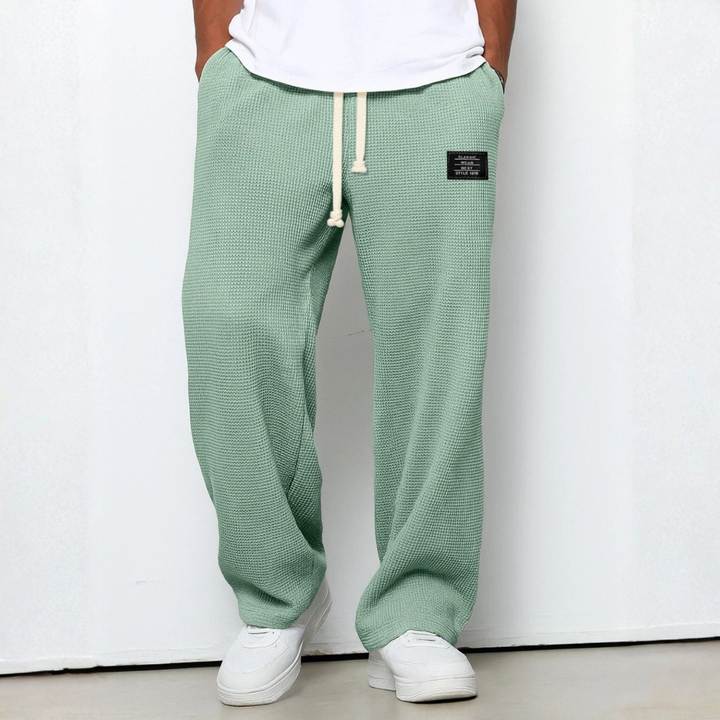 CARMELO | PANTALONI TESTURIZZATI A GAMBA LARGA