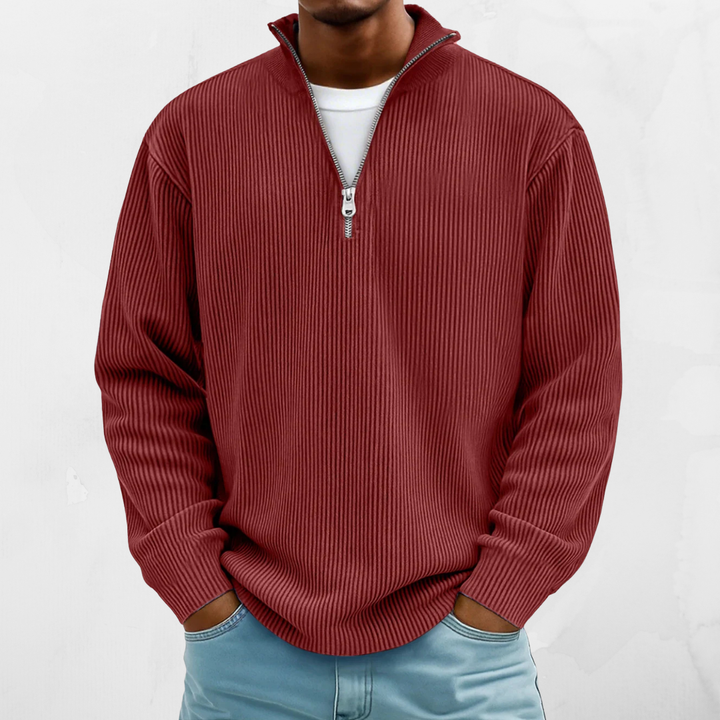 PALMIRO | RELAXED 1/4 ZIP SWEATER