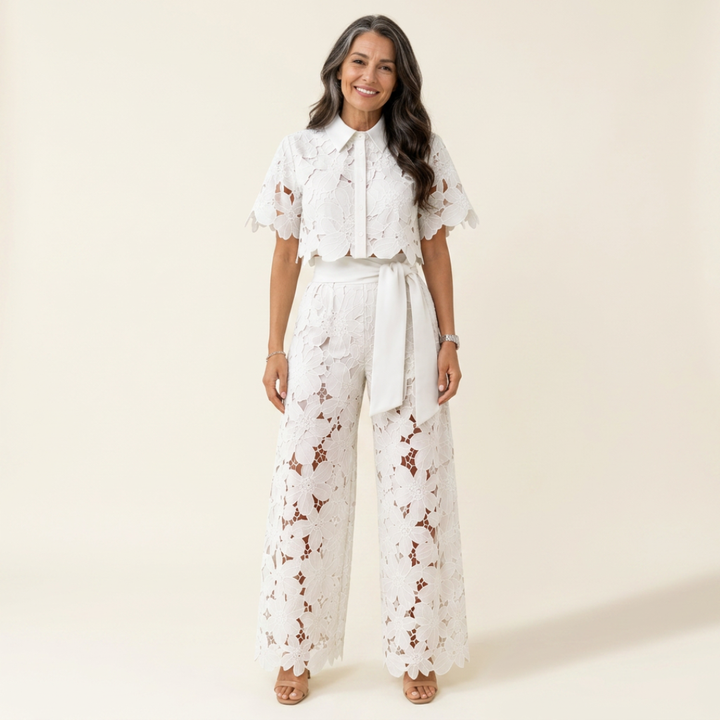 MELISA | COMPLETO DUE PEZZI ELEGANTE CON FANTASIA FLOREALE