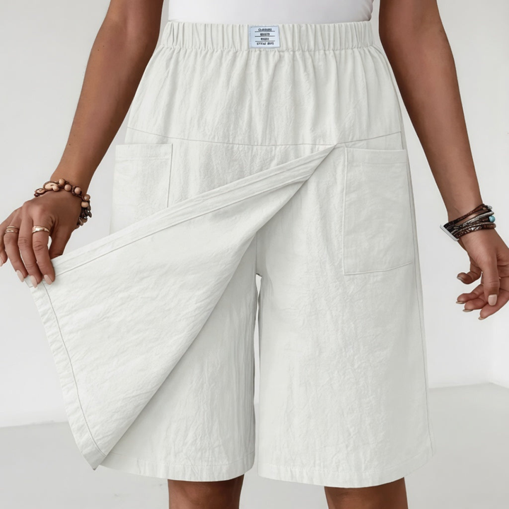 IDA | PANTALONCINI CON VITA ELASTICIZZATA IN STILE GONNA