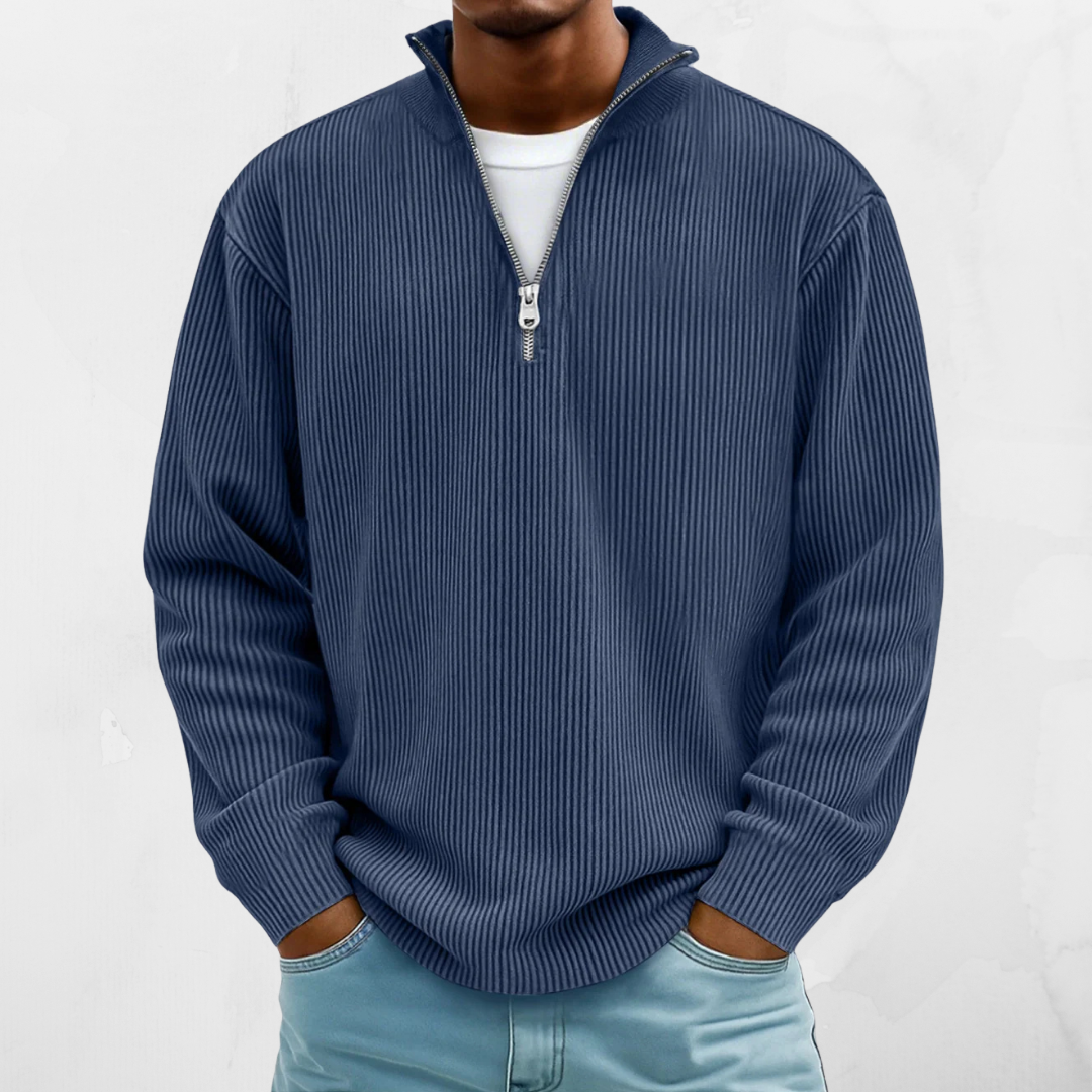 PALMIRO | RELAXED 1/4 ZIP SWEATER