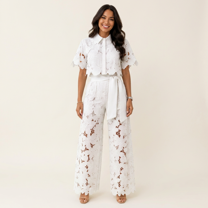 MELISA | COMPLETO DUE PEZZI ELEGANTE CON FANTASIA FLOREALE