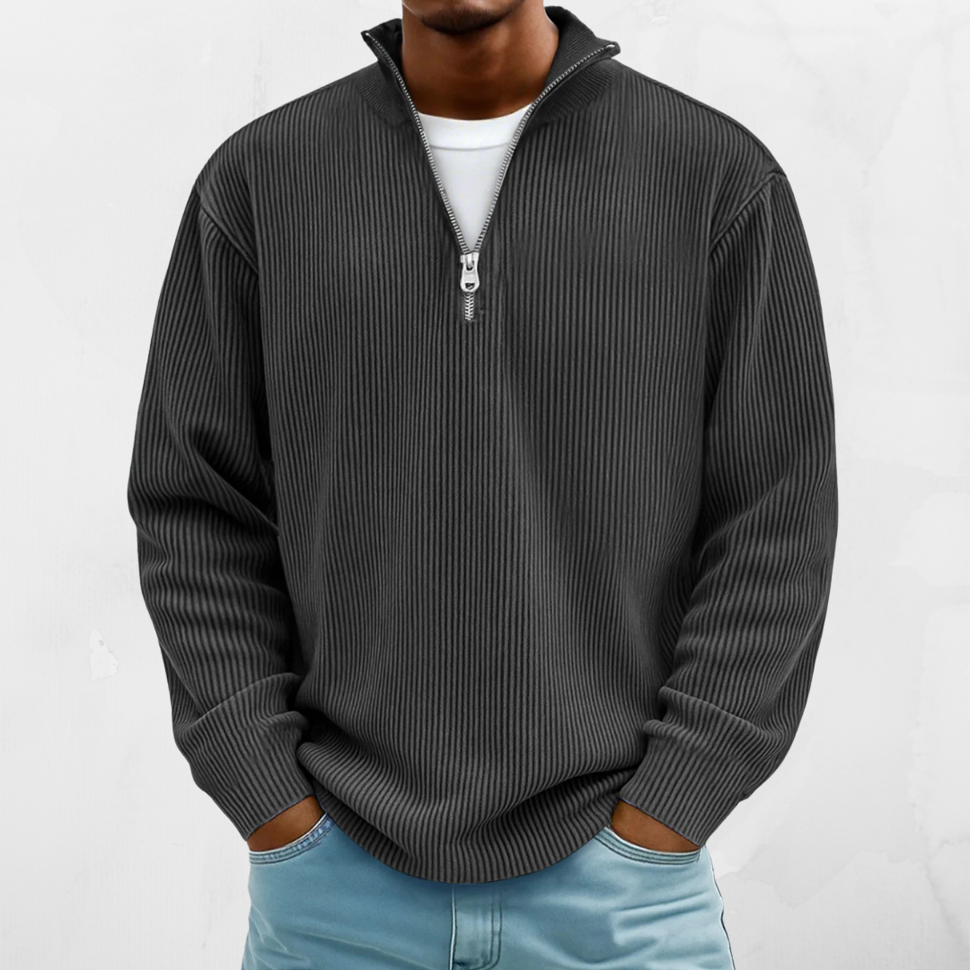PALMIRO | RELAXED 1/4 ZIP SWEATER