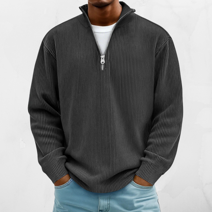 PALMIRO | RELAXED 1/4 ZIP SWEATER