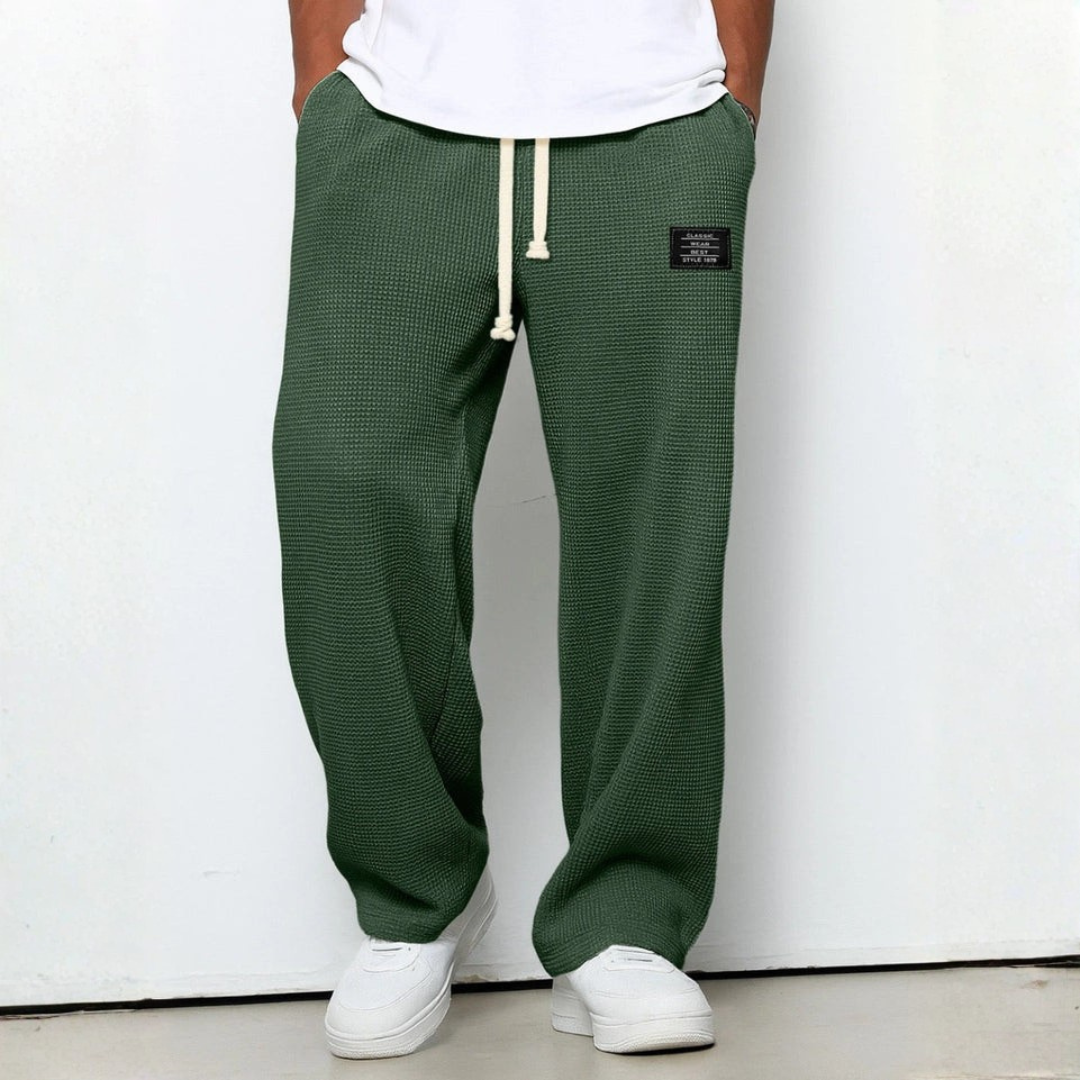 CARMELO | PANTALONI TESTURIZZATI A GAMBA LARGA