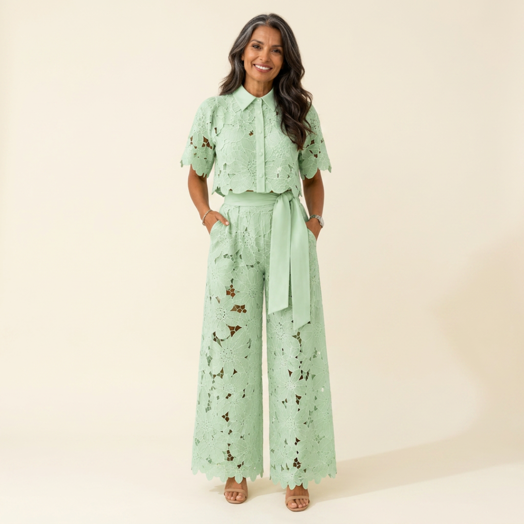 MELISA | COMPLETO DUE PEZZI ELEGANTE CON FANTASIA FLOREALE