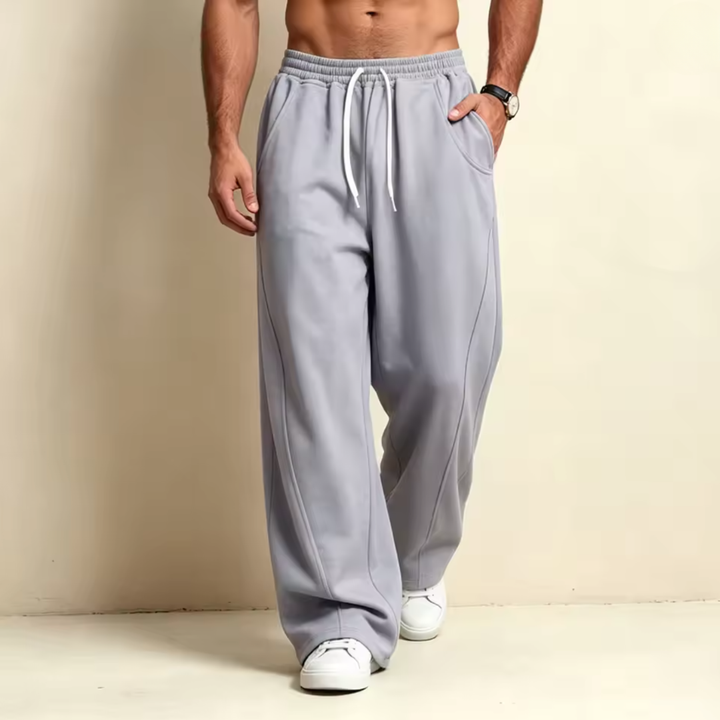 MARIO | PANTALONI DELLA TUTA CASUAL A GAMBA LARGA