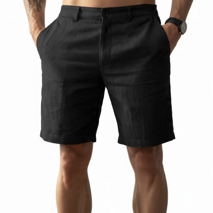 GAETANO | PANTALONCINI ESSENZIALI ESTIVI IN COTONE E LINO