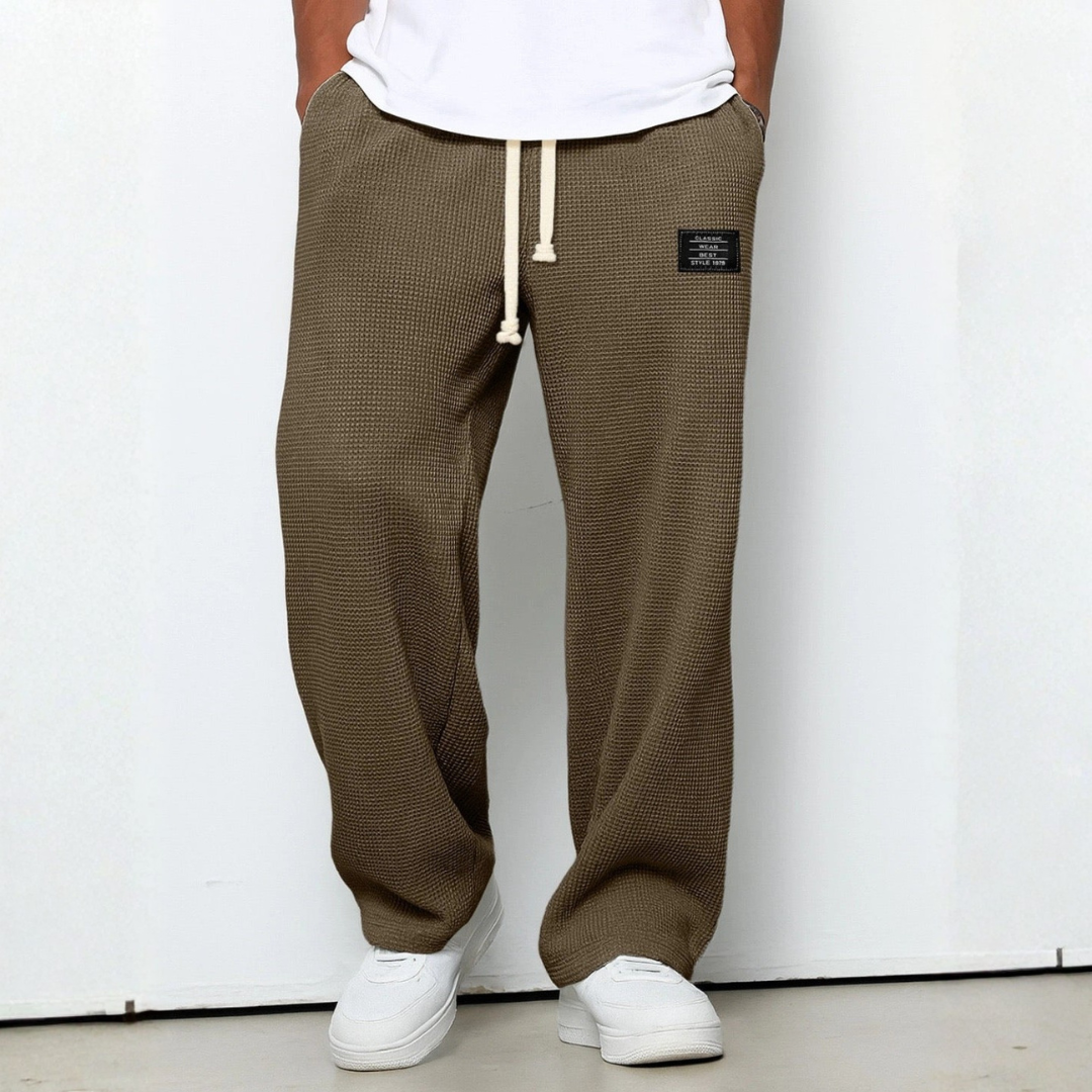 CARMELO | PANTALONI TESTURIZZATI A GAMBA LARGA