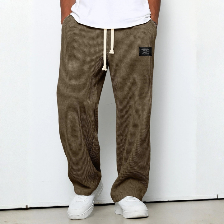 CARMELO | PANTALONI TESTURIZZATI A GAMBA LARGA
