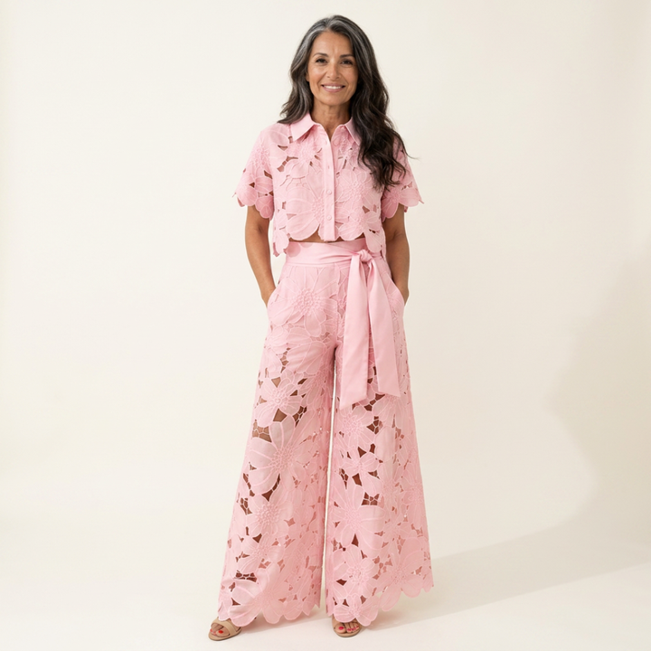 MELISA | COMPLETO DUE PEZZI ELEGANTE CON FANTASIA FLOREALE