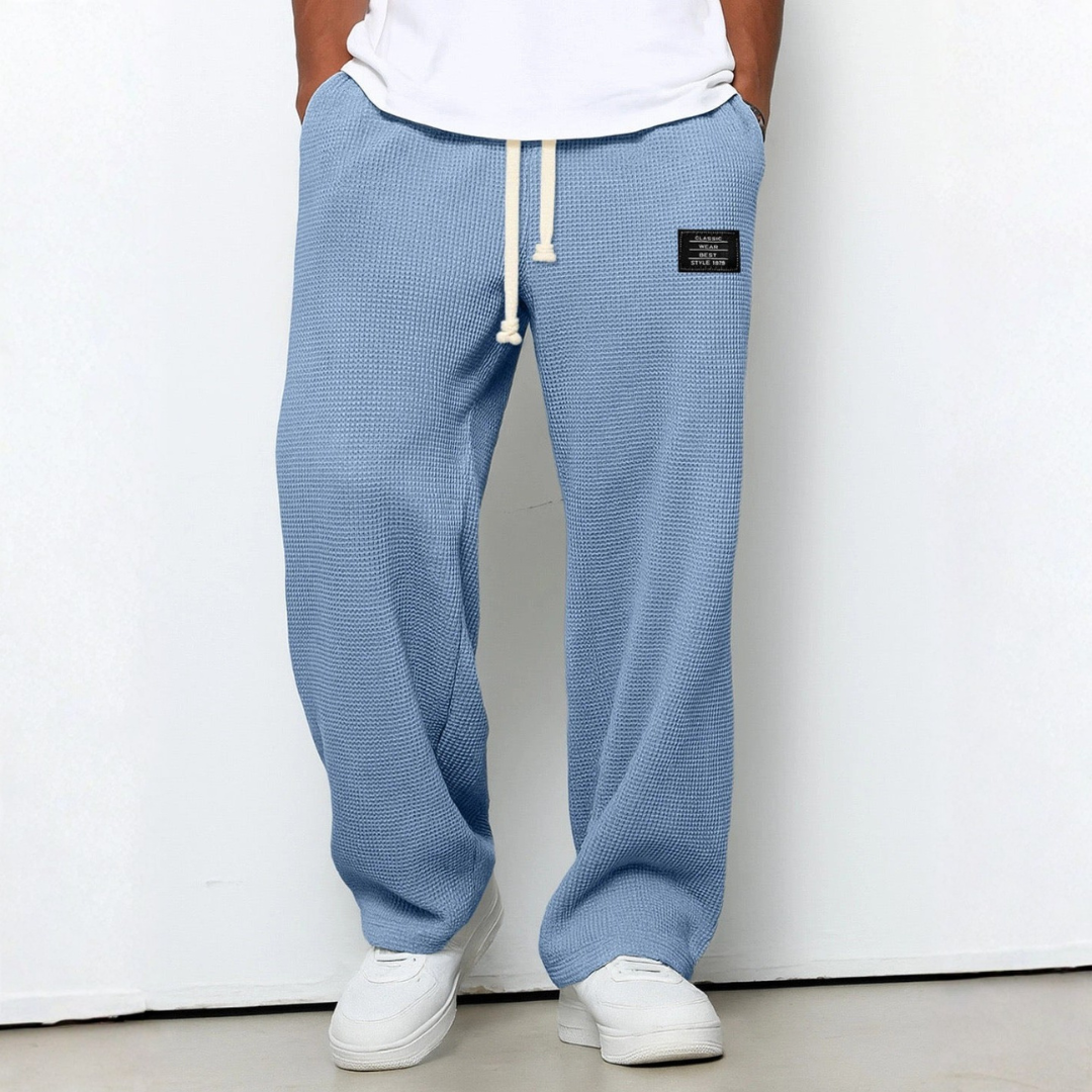 CARMELO | PANTALONI TESTURIZZATI A GAMBA LARGA