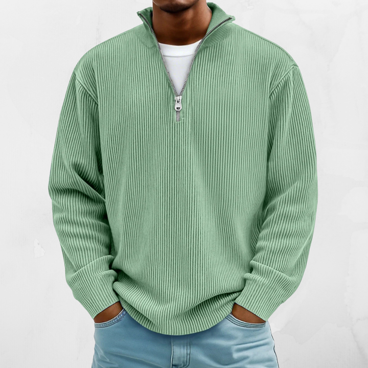 PALMIRO | RELAXED 1/4 ZIP SWEATER