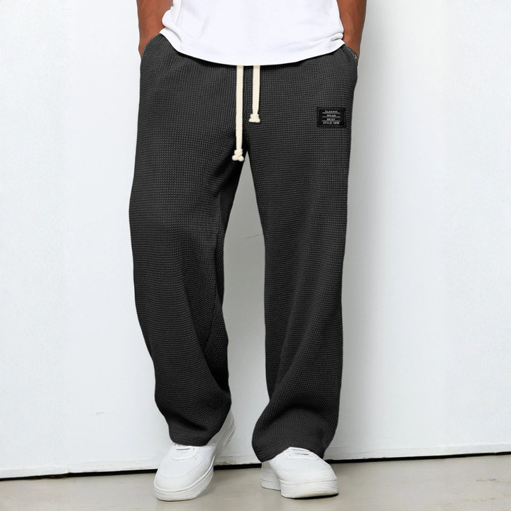 CARMELO | PANTALONI TESTURIZZATI A GAMBA LARGA