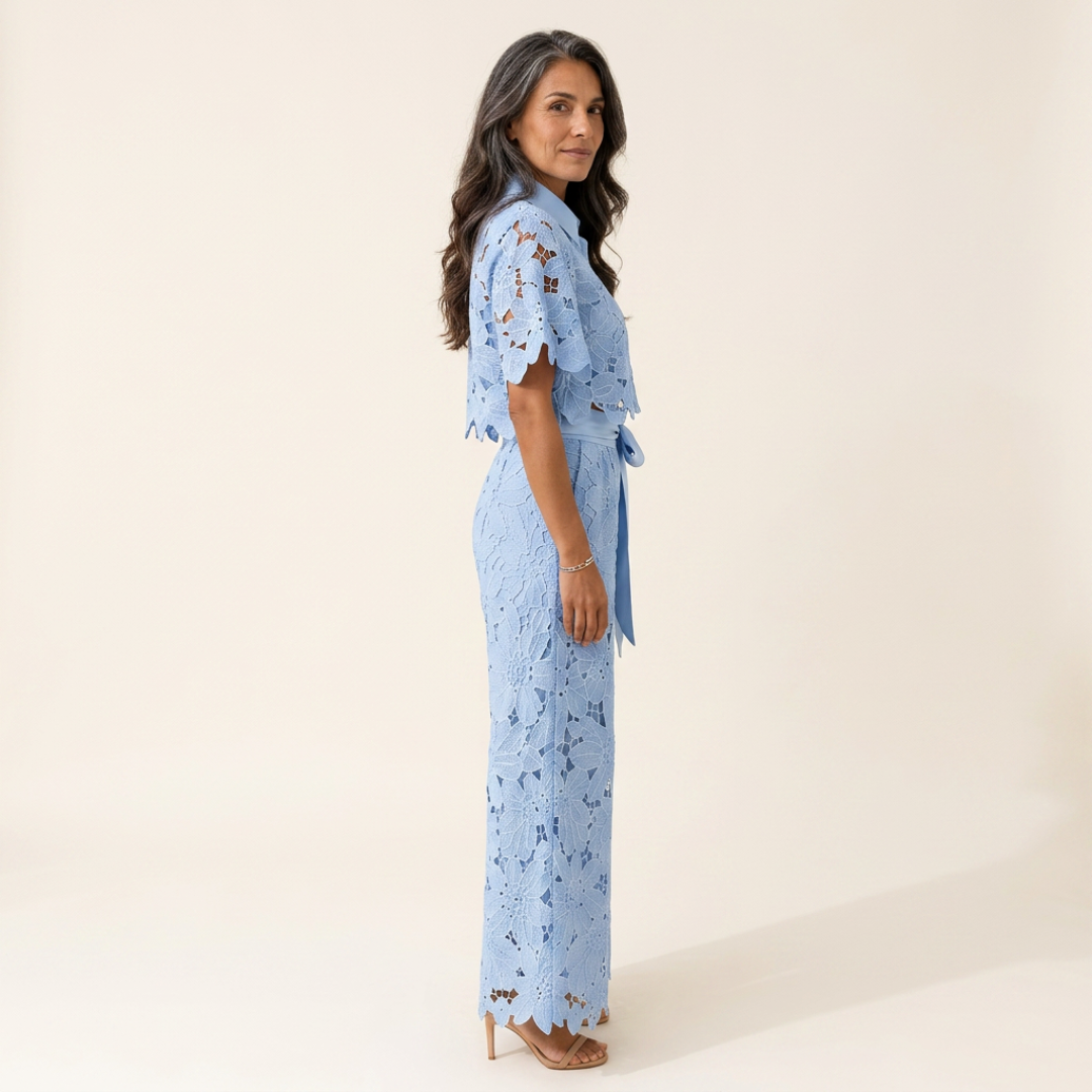 MELISA | COMPLETO DUE PEZZI ELEGANTE CON FANTASIA FLOREALE