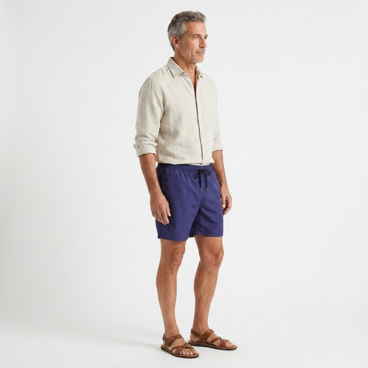 PAOLO | PANTALONCINI DA SPIAGGIA ESSENZIALI CON COULISSE