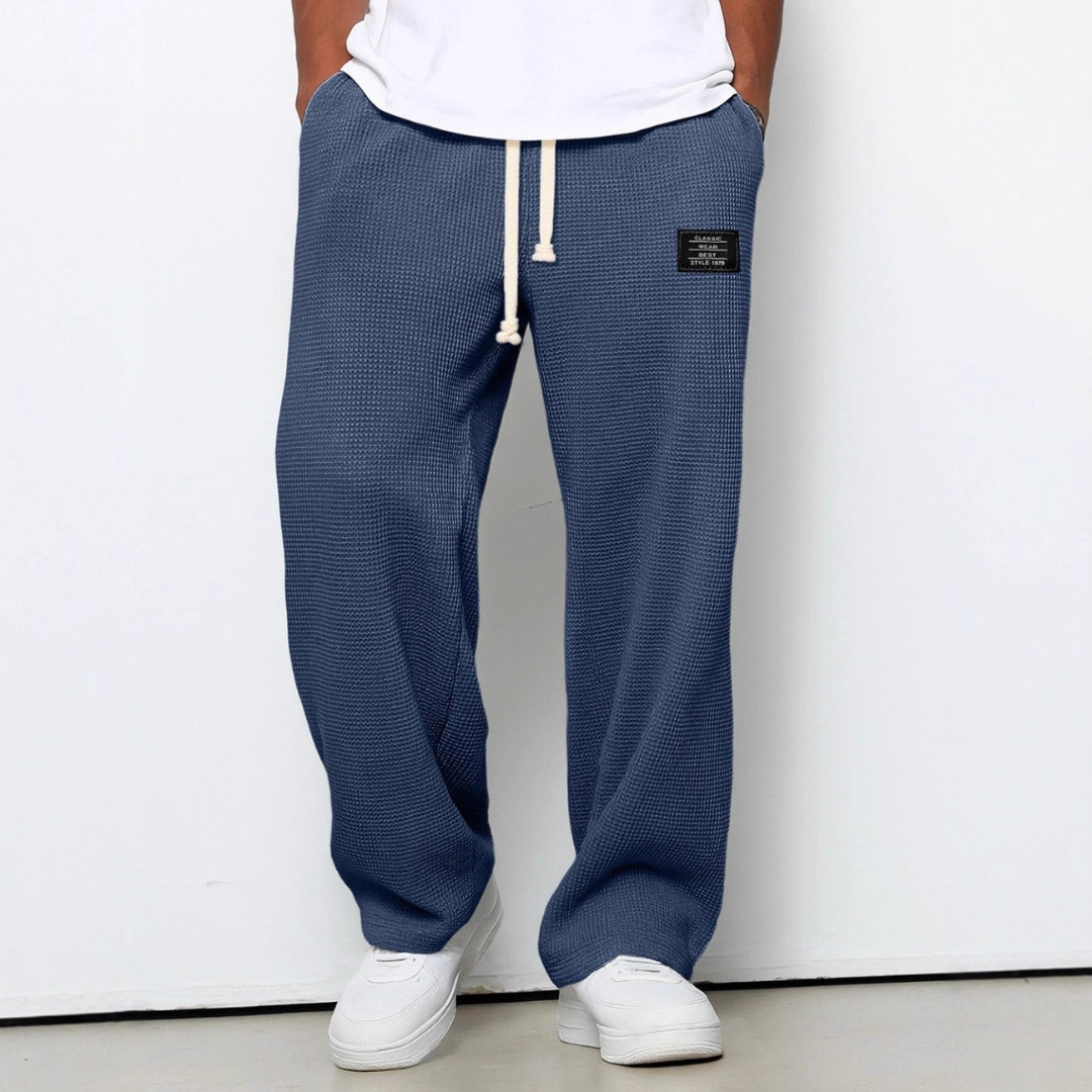 CARMELO | PANTALONI TESTURIZZATI A GAMBA LARGA