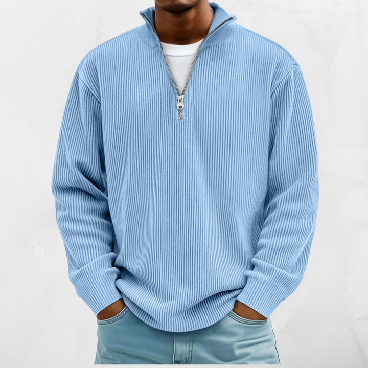 PALMIRO | RELAXED 1/4 ZIP SWEATER