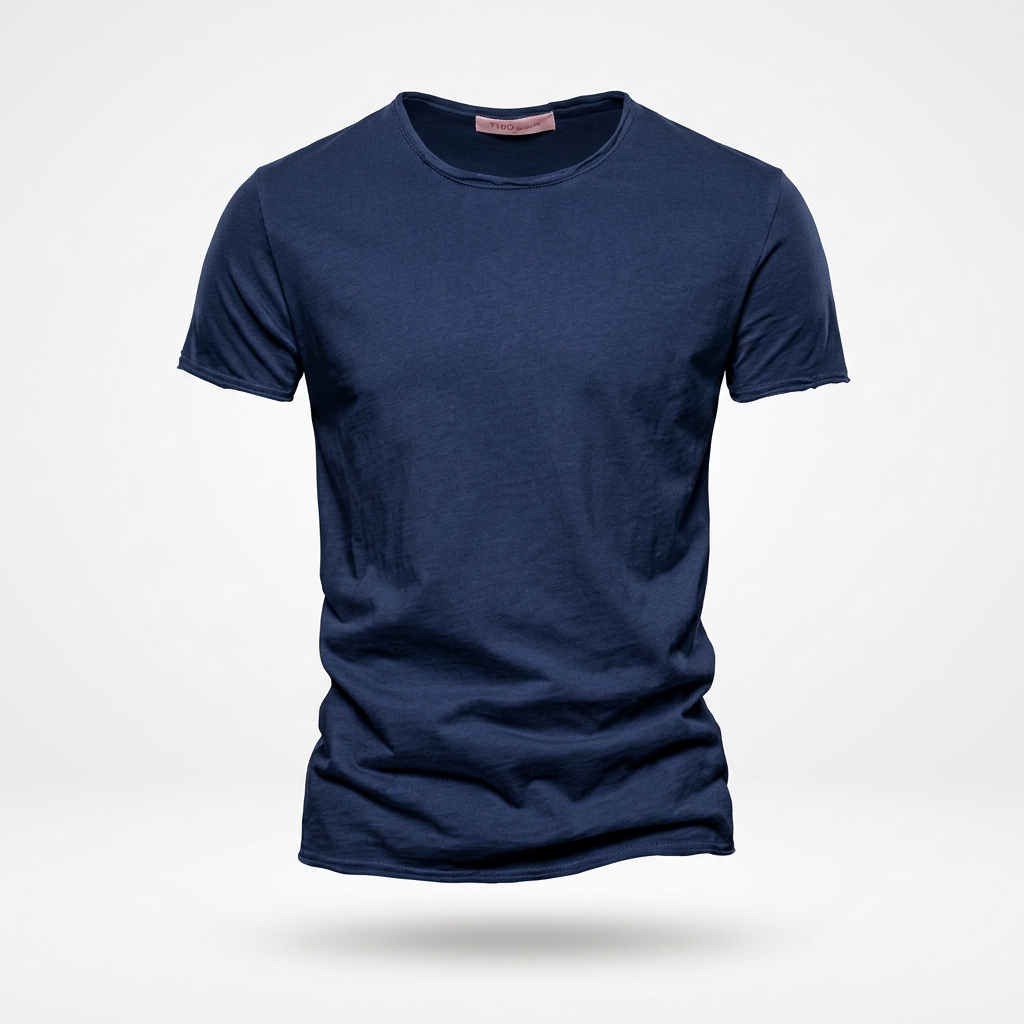 NUNCIO | T-SHIRT SENZA TEMPO IN 100% COTONE CON BORDI GREZZI