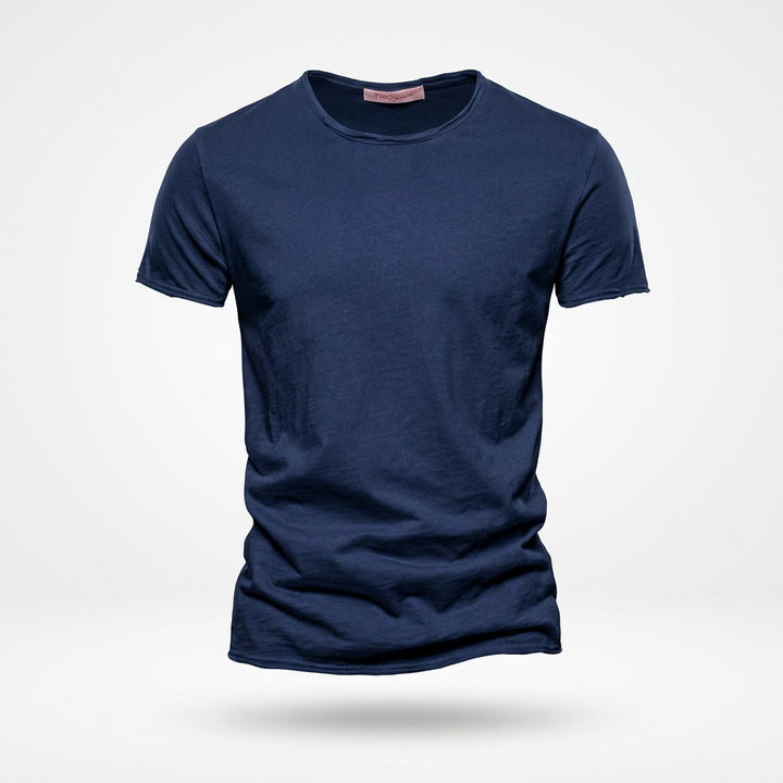 NUNCIO | T-SHIRT SENZA TEMPO IN 100% COTONE CON BORDI GREZZI