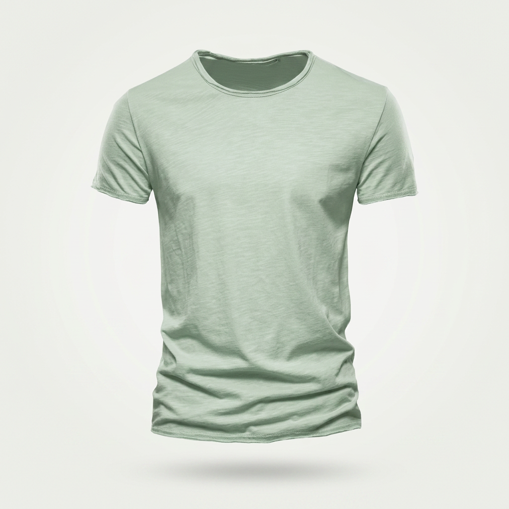NUNCIO | T-SHIRT SENZA TEMPO IN 100% COTONE CON BORDI GREZZI