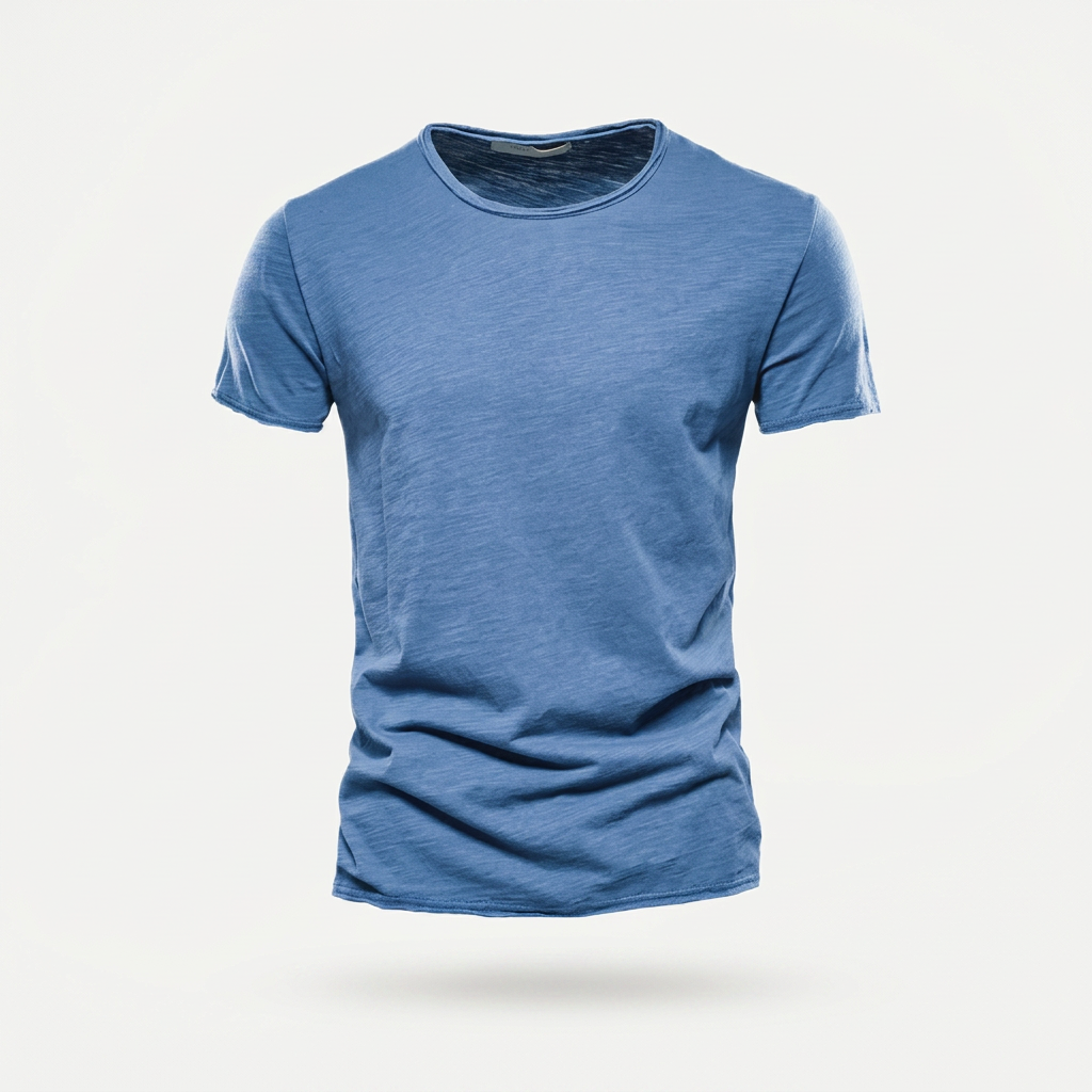 NUNCIO | T-SHIRT SENZA TEMPO IN 100% COTONE CON BORDI GREZZI