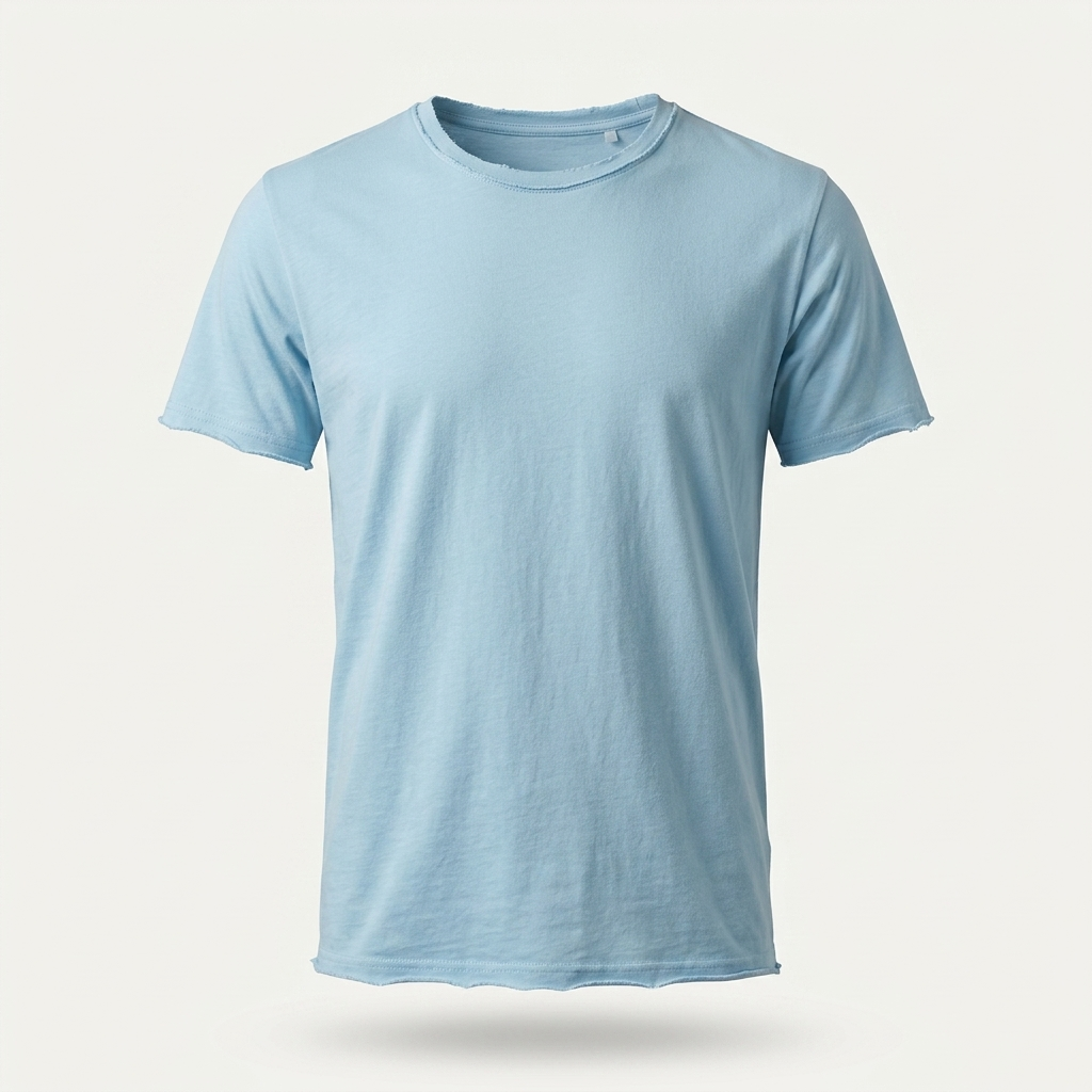 NUNCIO | T-SHIRT SENZA TEMPO IN 100% COTONE CON BORDI GREZZI