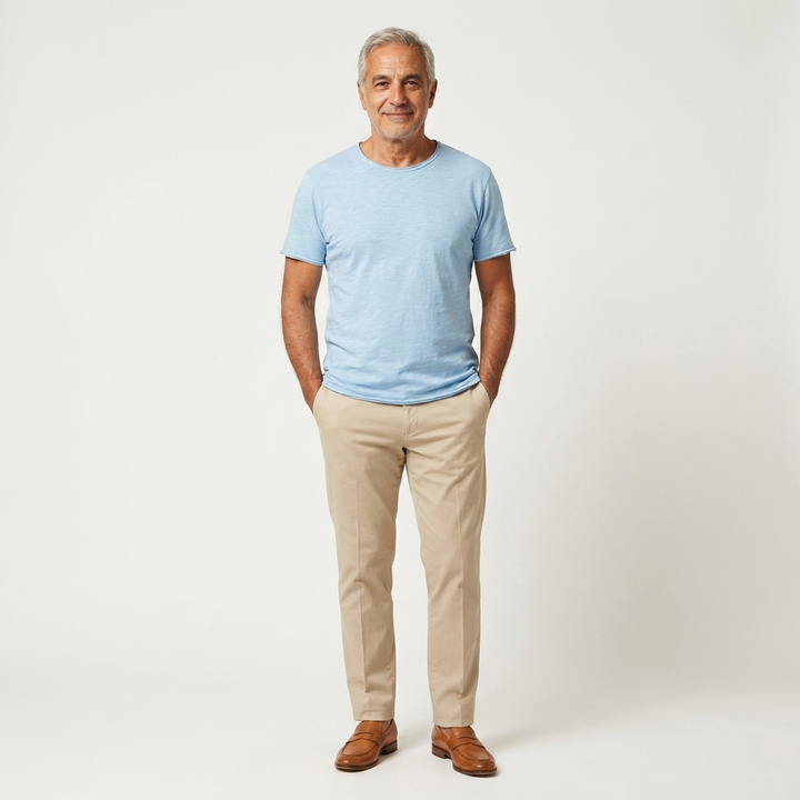 NUNCIO | T-SHIRT SENZA TEMPO IN 100% COTONE CON BORDI GREZZI