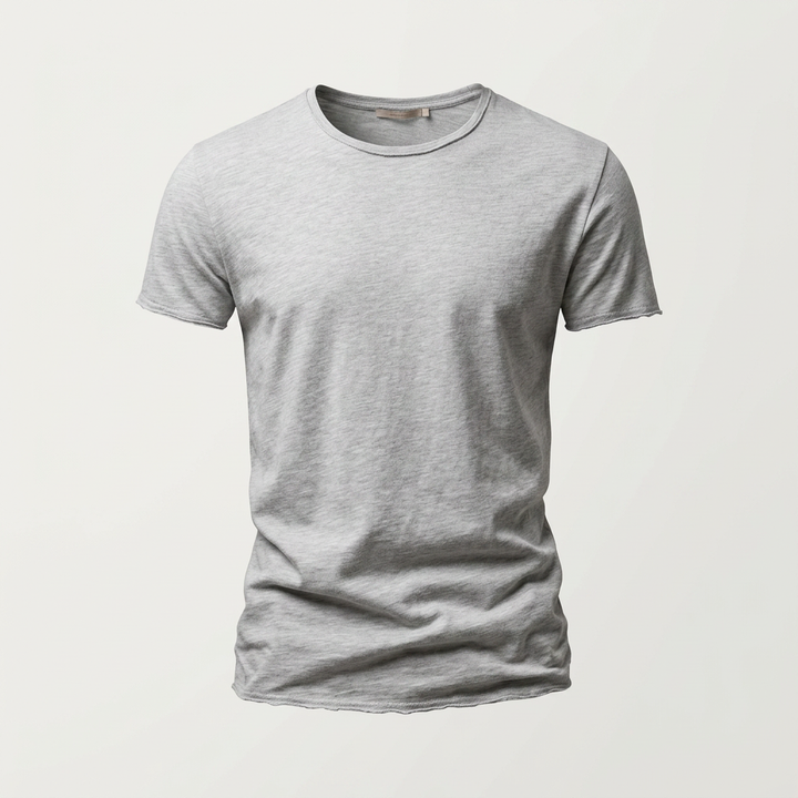 NUNCIO | T-SHIRT SENZA TEMPO IN 100% COTONE CON BORDI GREZZI
