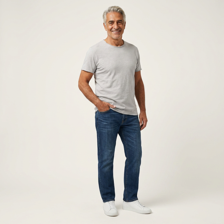 NUNCIO | T-SHIRT SENZA TEMPO IN 100% COTONE CON BORDI GREZZI
