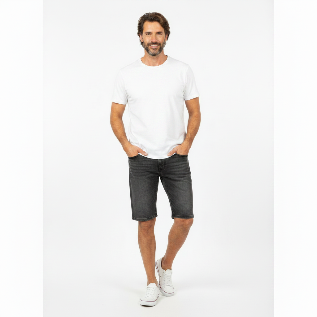 TINO | SHORTS IN DENIM ELASTICIZZATO