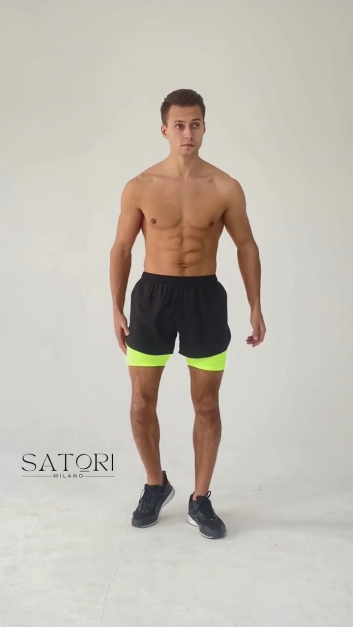 ROMOLO | PANTALONCINI DA PALESTRA 2 IN 1 AD ASCIUGATURA RAPIDA