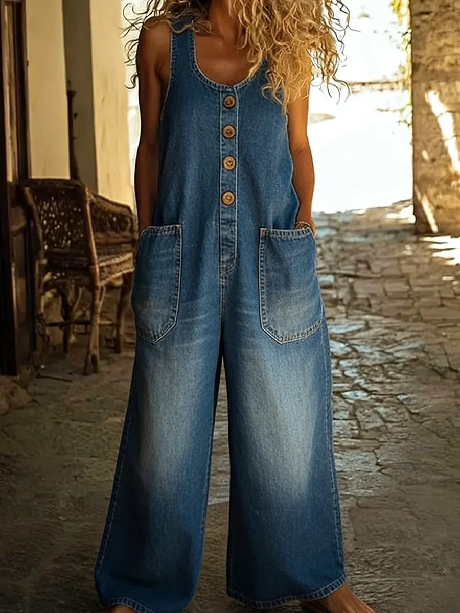 SICILIA | SALOPETTE IN JEANS VINTAGE LAVATO