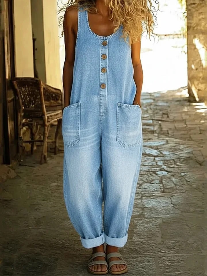 SICILIA | SALOPETTE IN JEANS VINTAGE LAVATO